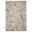 Tapete decorativo Zaria T2187 de poliéster en gris y crema, formas rectangular y circular