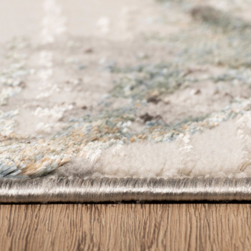 Tapete decorativo colección Zaria T2189 de poliéster en gris crema, rectangular o circular