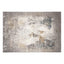 Tapete decorativo colección Zaria rectangular y circular en poliéster gris crema de pelo corto