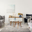 Tapete decorativo colección Zaria T2200 rectangular y circular de poliéster en tonos gris y crema