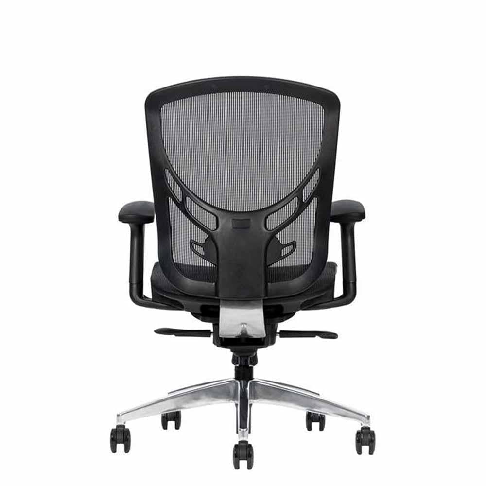 Techno ACCESS Silla Respaldo Bajo Soporte Lumbar Base Estrella Aluminio Pulido - ACCESS RESPALDO BAJO Negro - Techno - NOGAL BEAT - Silla para oficina