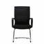 Silla de visita Techno Active Gray con base trineo cromada, brazos fijos y asiento tapizado