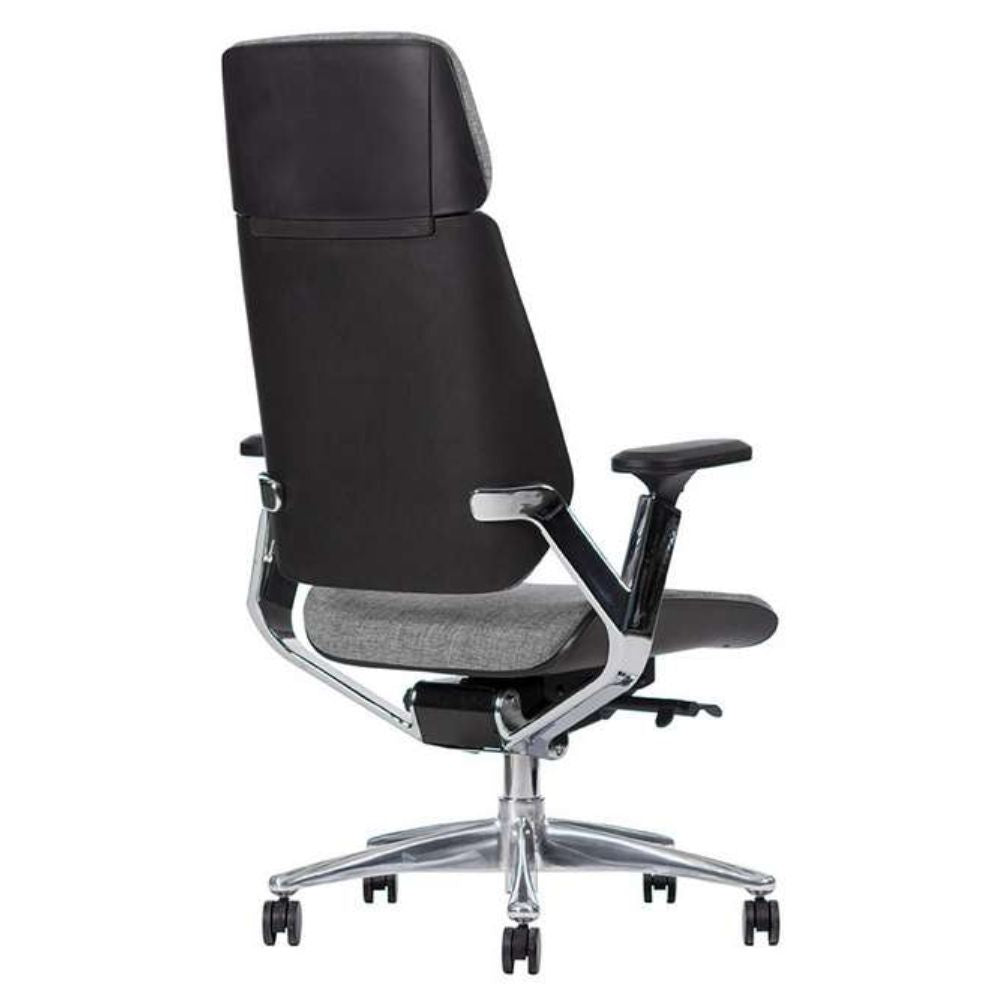 Techno Silla Boss Respaldo Alto Poliuretano Inyectado Base Estrella Aluminio Pulido - BOSS Genuine Leather - Techno - NOGAL BEAT - Silla para oficina