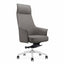 Silla directiva Techno Dream de respaldo alto tapizado con base de aluminio pulido de 5 puntas