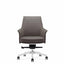 Techno Silla Dream Respaldo Bajo Genuine Leather Base Estrella Aluminio Pulido - DREAM RESPALDO BAJO Taupe - Techno - NOGAL BEAT - Silla para oficina