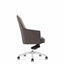 Techno Silla Dream Respaldo Bajo Genuine Leather Base Estrella Aluminio Pulido - DREAM RESPALDO BAJO Taupe - Techno - NOGAL BEAT - Silla para oficina