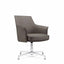 Silla de visita TECHNO DREAM con base de cuatro puntas en aluminio pulido y asiento tapizado.