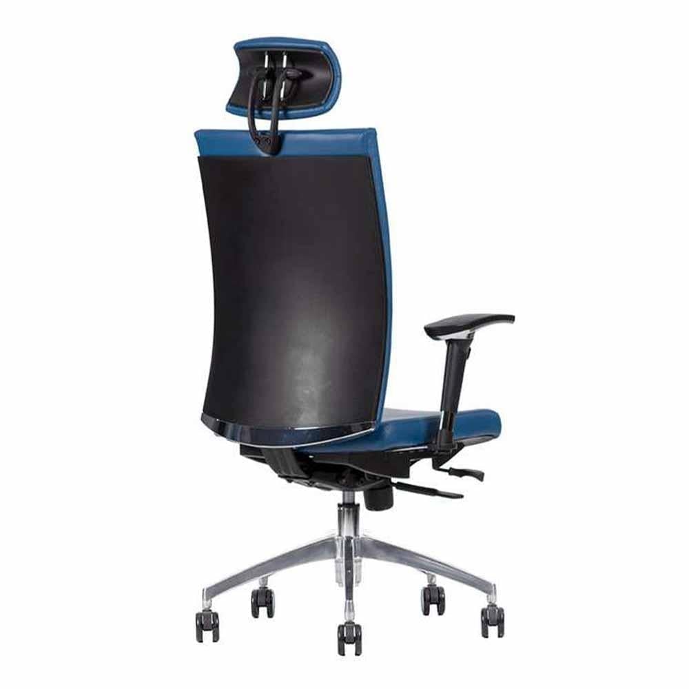 Techno Silla Drive Respaldo Alto Ejecutiva Base Estrella Aluminio Pulido - DRIVE RESPALDO ALTO Genuine Leather - Techno - NOGAL BEAT - Silla para oficina