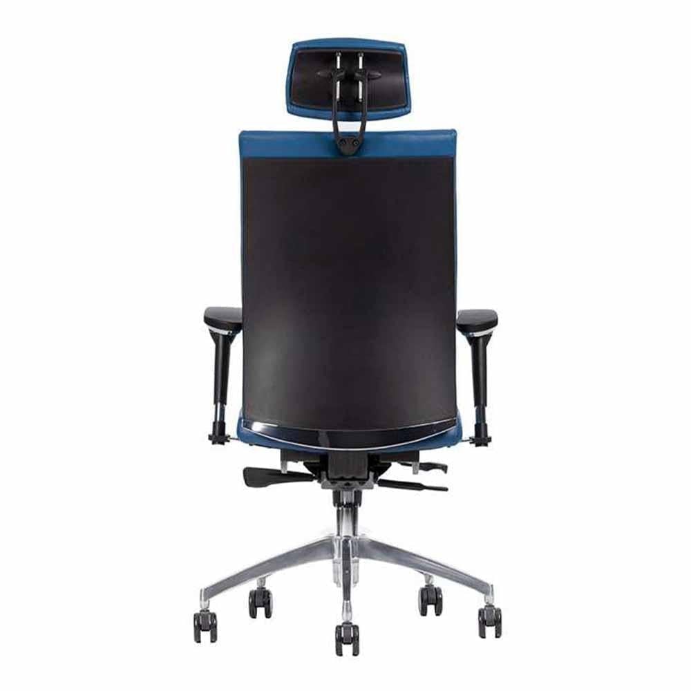 Techno Silla Drive Respaldo Alto Ejecutiva Base Estrella Aluminio Pulido - DRIVE RESPALDO ALTO Genuine Leather - Techno - NOGAL BEAT - Silla para oficina