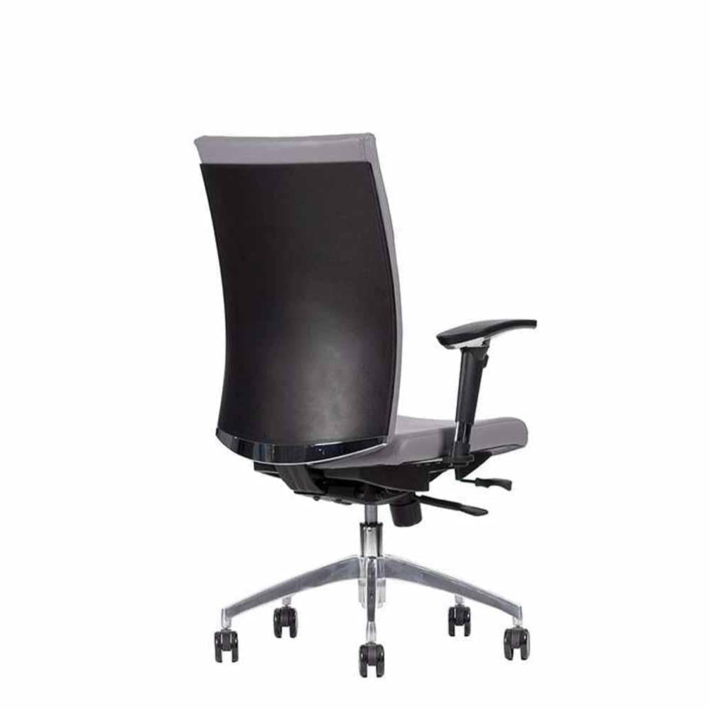 Techno Silla Drive Respaldo Bajo Base Estrella Aluminio Pulido - DRIVE RESPALDO BAJO Genuine Leather - Techno - NOGAL BEAT - Silla para oficina