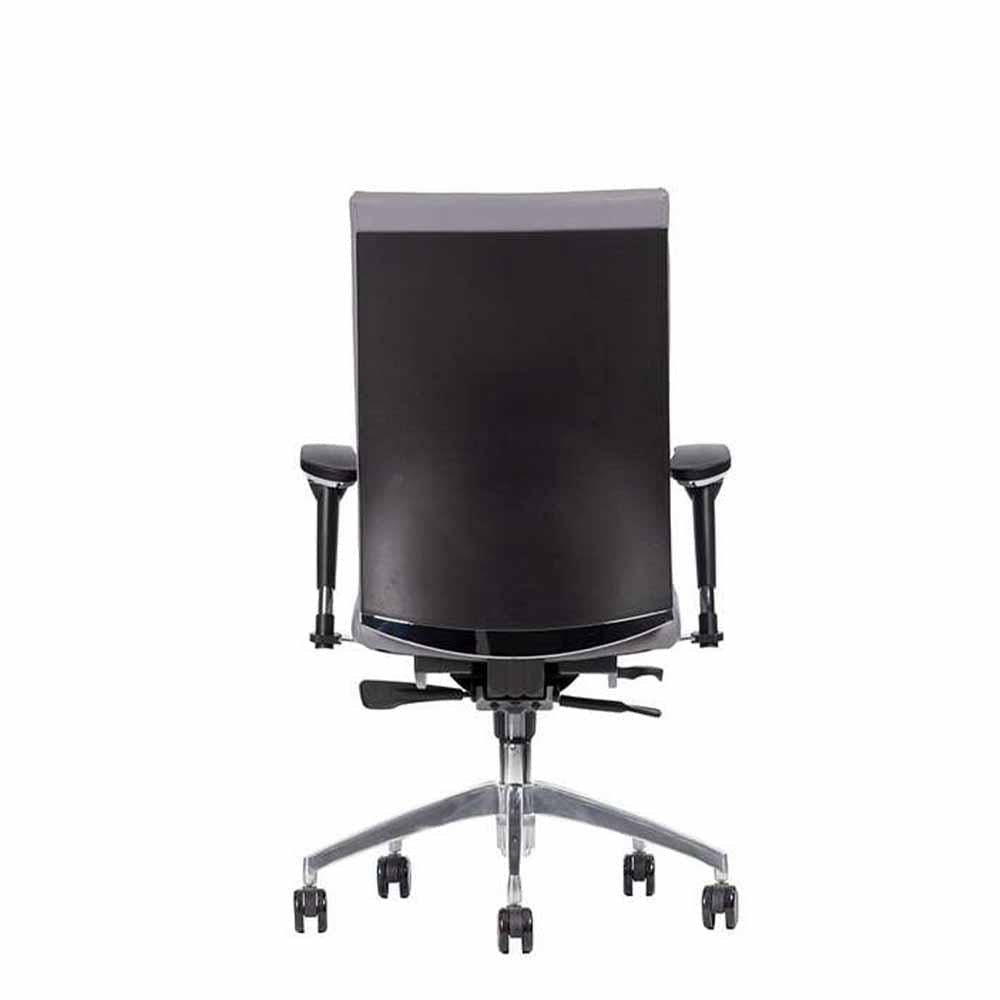 Techno Silla Drive Respaldo Bajo Base Estrella Aluminio Pulido - DRIVE RESPALDO BAJO Genuine Leather - Techno - NOGAL BEAT - Silla para oficina