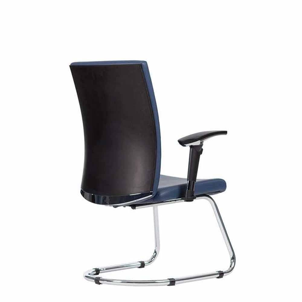 Techno Silla Drive Visita Base Trineo Cromado - DRIVE VISITA Genuine Leather - Techno - NOGAL BEAT - Silla para oficina