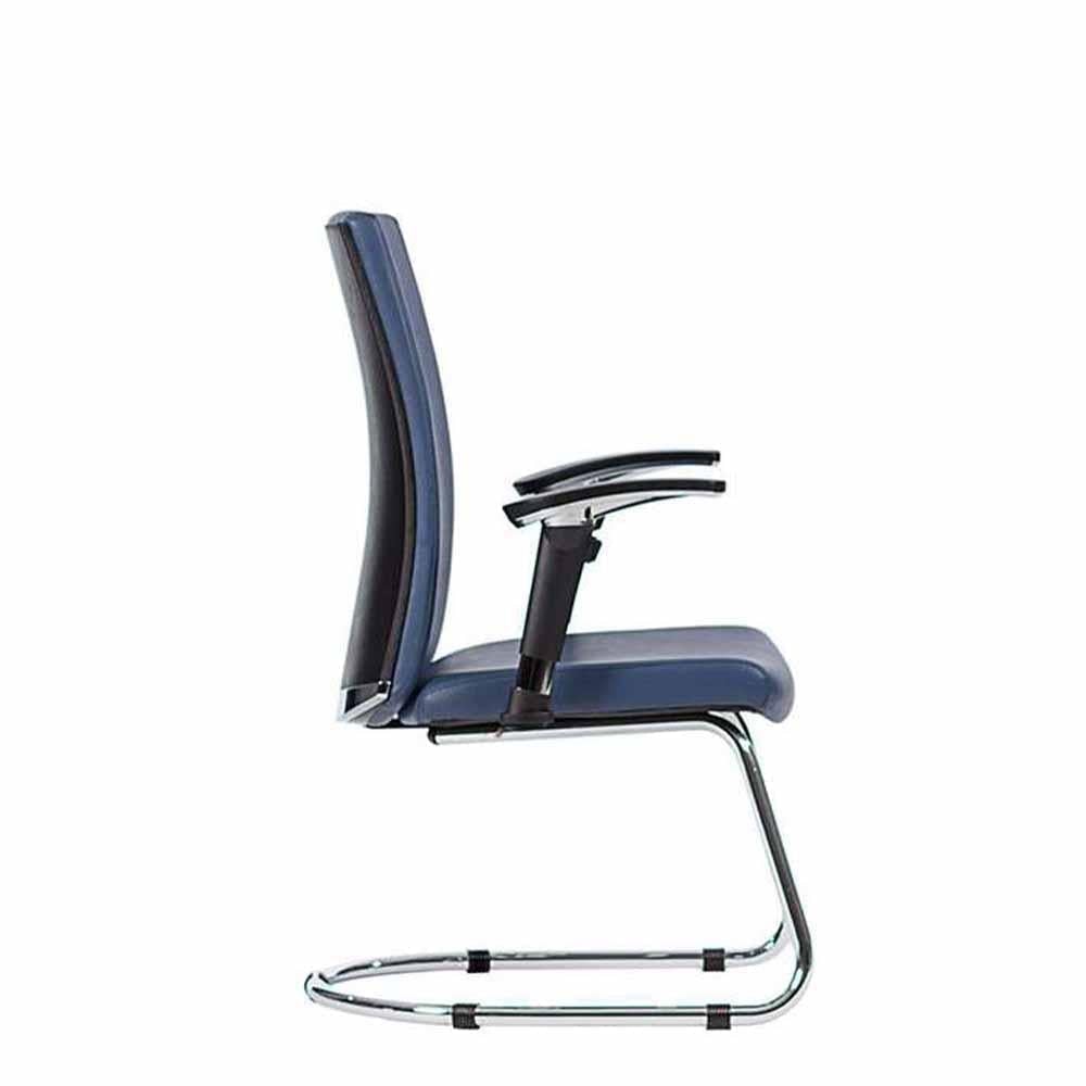 Techno Silla Drive Visita Base Trineo Cromado - DRIVE VISITA Genuine Leather - Techno - NOGAL BEAT - Silla para oficina