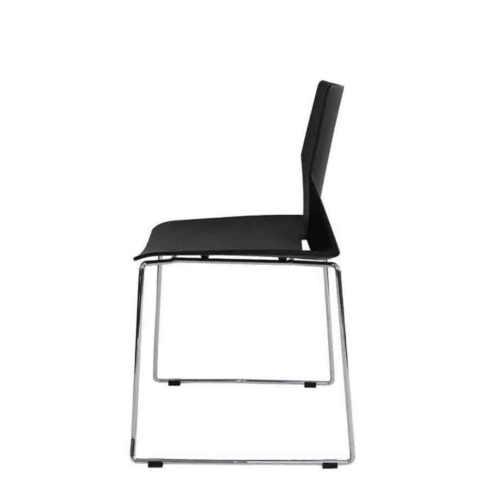 Techno Silla Icon Concha Polipropileno Base Trineo Metal - ICON - Techno - NOGAL BEAT - Sillas