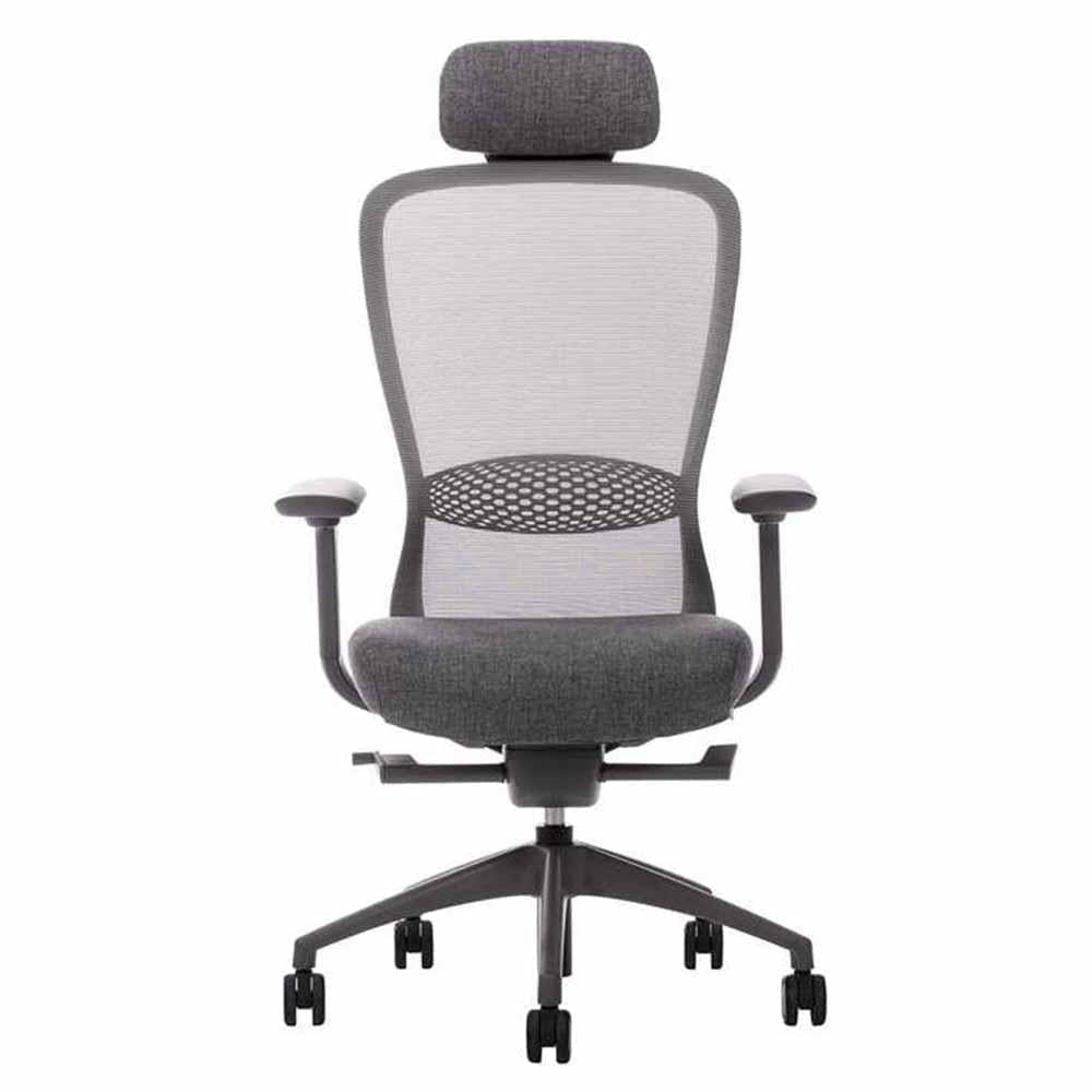 Techno Silla Omega Respaldo Alto Base Estrella Nylon - OMEGA RESPALDO ALTO Genuine Leather Storm - Techno - NOGAL BEAT - Silla para oficina