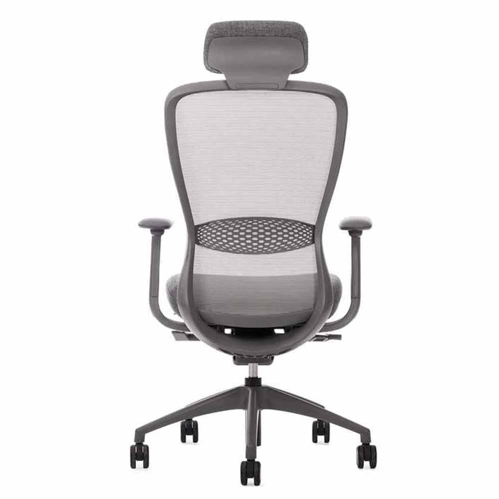 Techno Silla Omega Respaldo Alto Base Estrella Nylon - OMEGA RESPALDO ALTO Eco Leather Storm - Techno - NOGAL BEAT - Silla para oficina