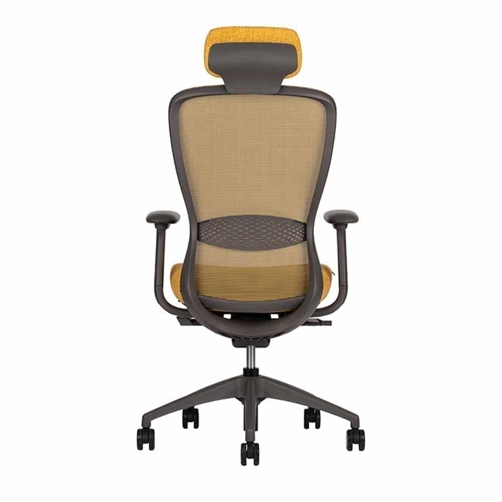 Techno Silla Omega Respaldo Alto Base Estrella Nylon - OMEGA RESPALDO ALTO Genuine Leather Sunshine - Techno - NOGAL BEAT - Silla para oficina