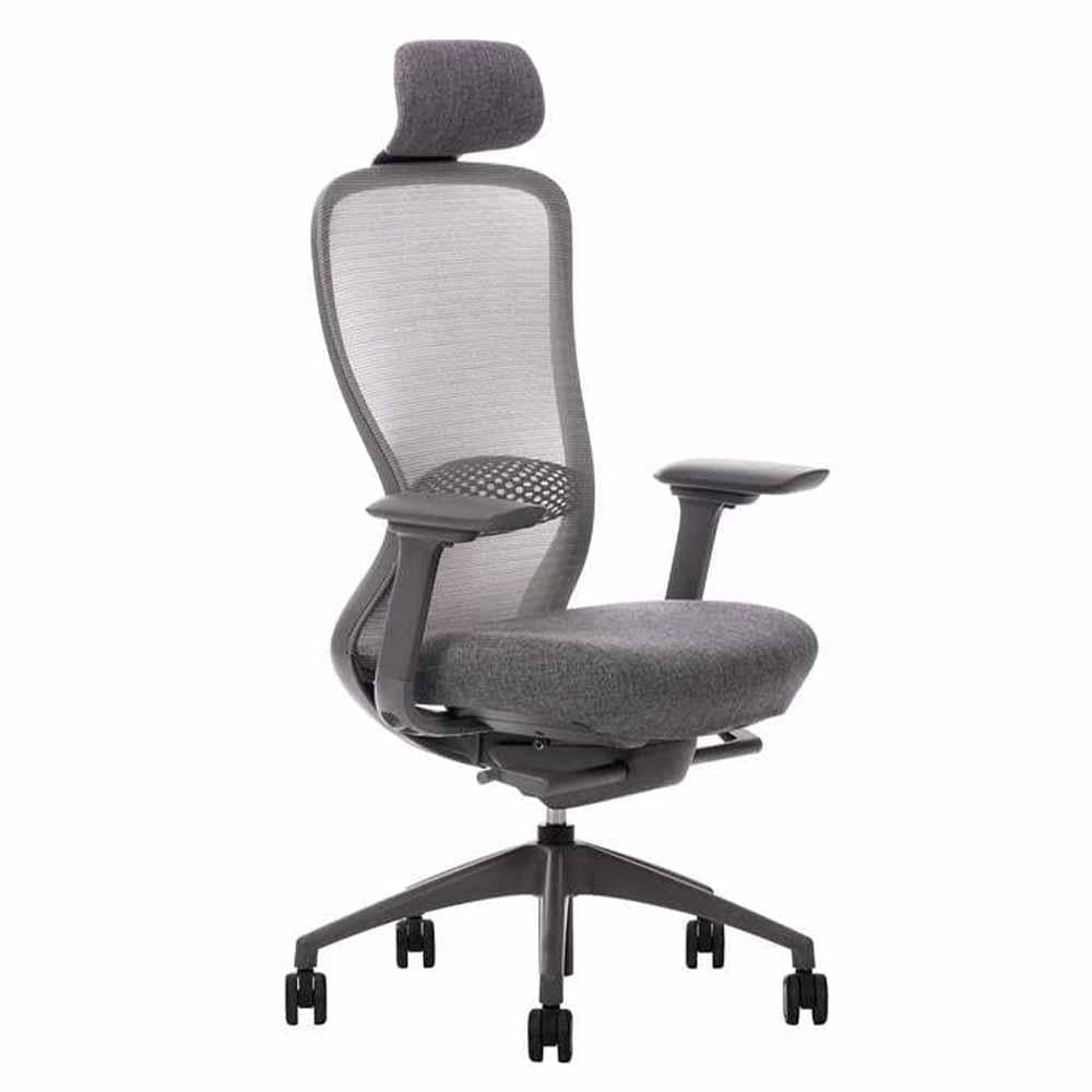 Techno Silla Omega Respaldo Alto Base Estrella Nylon - OMEGA RESPALDO ALTO Eco Leather Storm - Techno - NOGAL BEAT - Silla para oficina