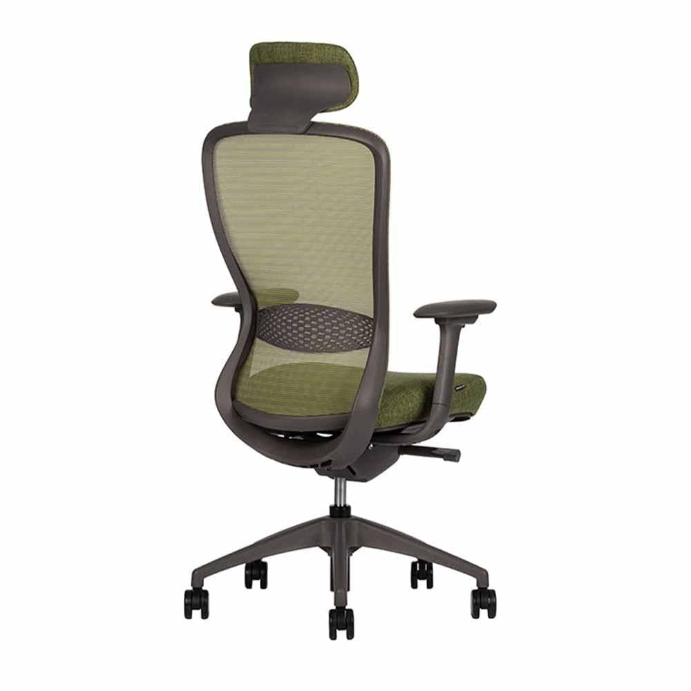 Techno Silla Omega Respaldo Alto Base Estrella Nylon - OMEGA RESPALDO ALTO Genuine Leather Storm - Techno - NOGAL BEAT - Silla para oficina