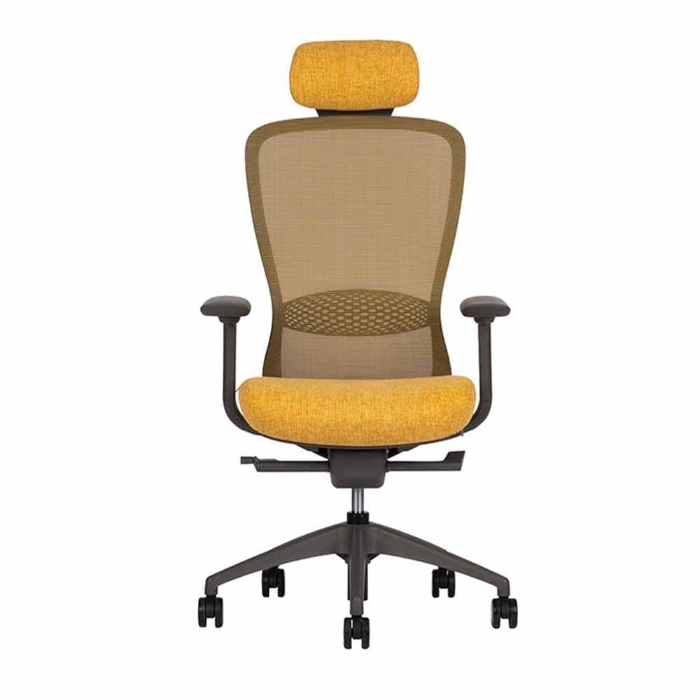 Techno Silla Omega Respaldo Alto Base Estrella Nylon - OMEGA RESPALDO ALTO Genuine Leather Sunshine - Techno - NOGAL BEAT - Silla para oficina