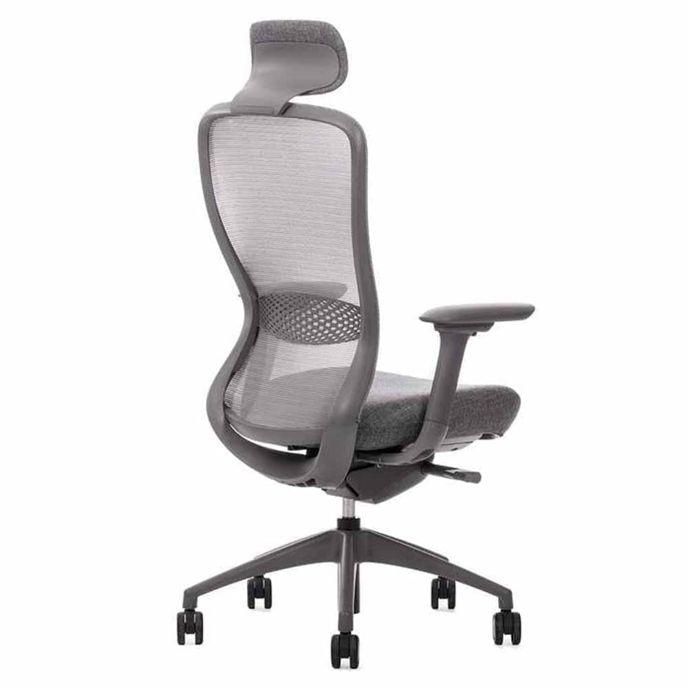 Techno Silla Omega Respaldo Alto Base Estrella Nylon - OMEGA RESPALDO ALTO Eco Leather Storm - Techno - NOGAL BEAT - Silla para oficina