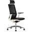 Techno Silla Sense White Respaldo Alto Base Estrella Aluminio Pulido - SENSE WHITE RESPALDO ALTO Genuine Leather Storm - Techno - NOGAL BEAT - Silla para oficina