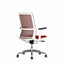 Techno Silla Sense White Respaldo Bajo Malla Sensemesh Base Estrella Aluminio Pulido - SENSE WHITE RESPALDO BAJO Genuine Leather Storm - Techno - NOGAL BEAT - Silla para oficina