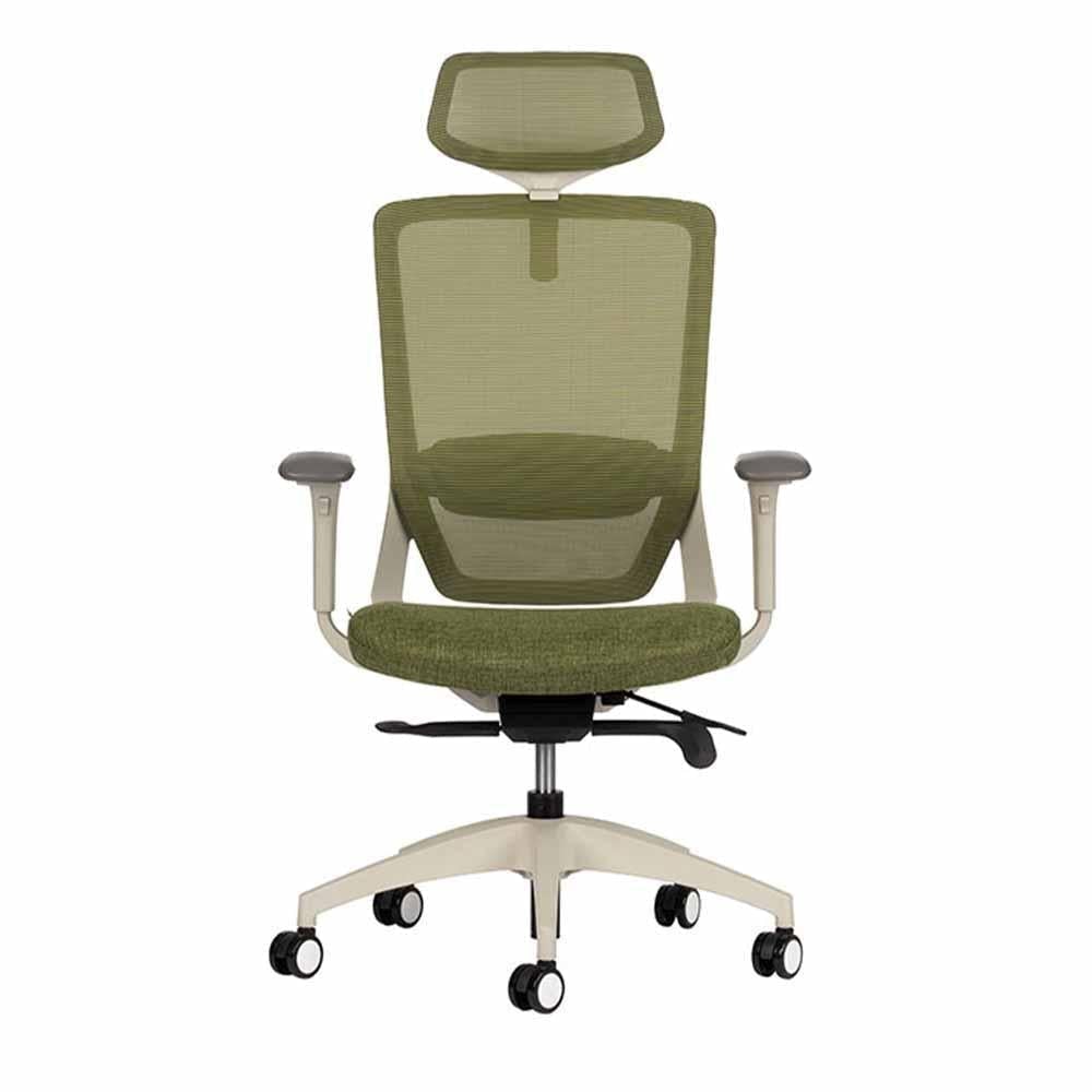 Techno Silla Soul White Respaldo Alto Malla Sensemesh Base Estrella Nylon - SOUL WHITE RESPALDO ALTO Genuine Leather Lime - Techno - NOGAL BEAT - Sillas para oficina