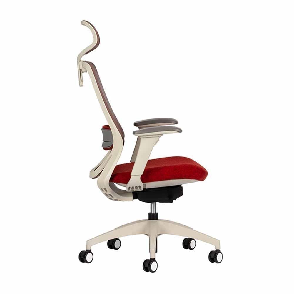 Techno Silla Soul White Respaldo Alto Malla Sensemesh Base Estrella Nylon - SOUL WHITE RESPALDO ALTO Genuine Leather Lava - Techno - NOGAL BEAT - Sillas para oficina