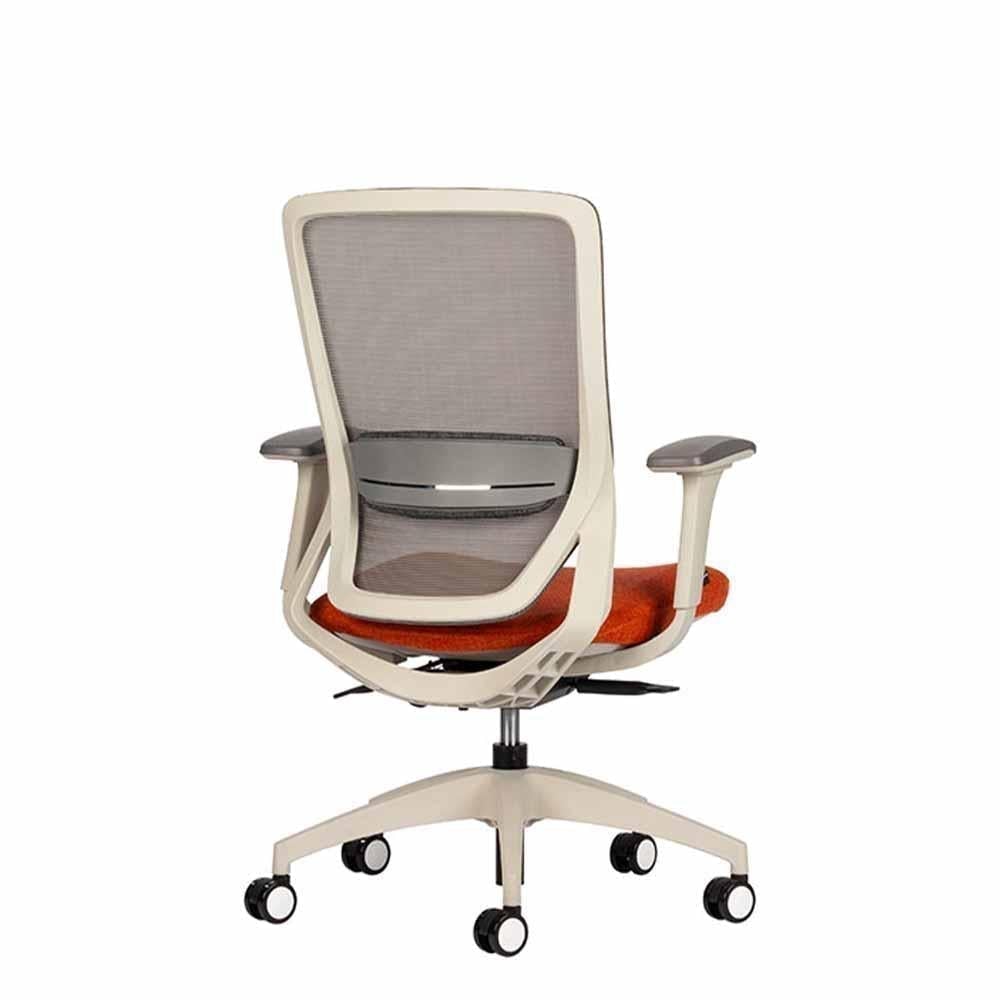 Techno Silla Soul White Respaldo Bajo Malla Sensemesh Base Estrella Nylon - SOUL WHITE RESPALDO BAJO Genuine Leather Storm - Techno - NOGAL BEAT - Sillas para oficina