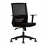 Silla de oficina operativa TECHNO VISION de respaldo bajo con asiento y respaldo tapizados y descansabrazos ajustables.