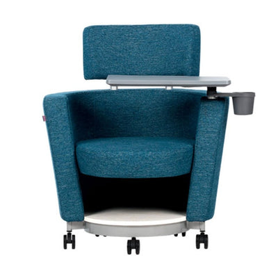 Techno Sillon SMART CON PALETA Poliuretano Flexible Base Rodajas - SMART CON PALETA Addison - Techno - NOGAL BEAT - Sillon