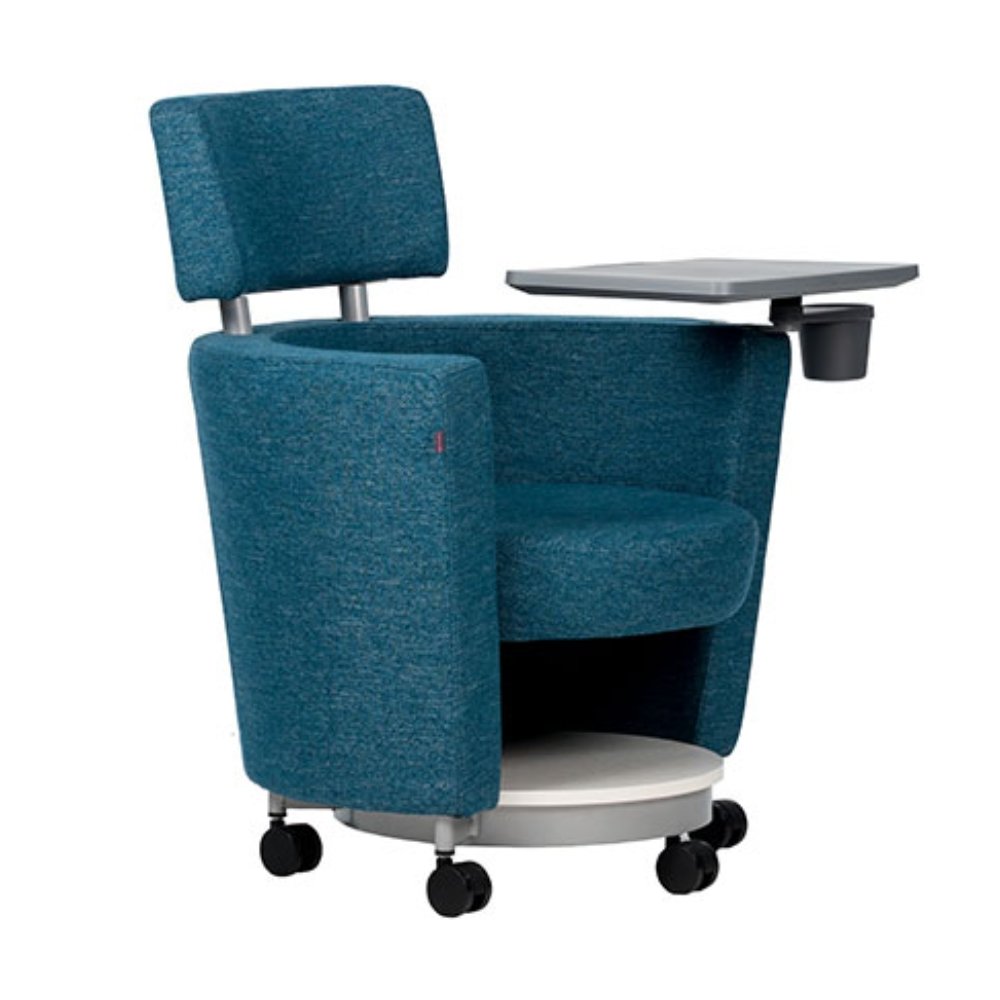 Techno Sillon SMART CON PALETA Poliuretano Flexible Base Rodajas - SMART CON PALETA Addison - Techno - NOGAL BEAT - Sillon