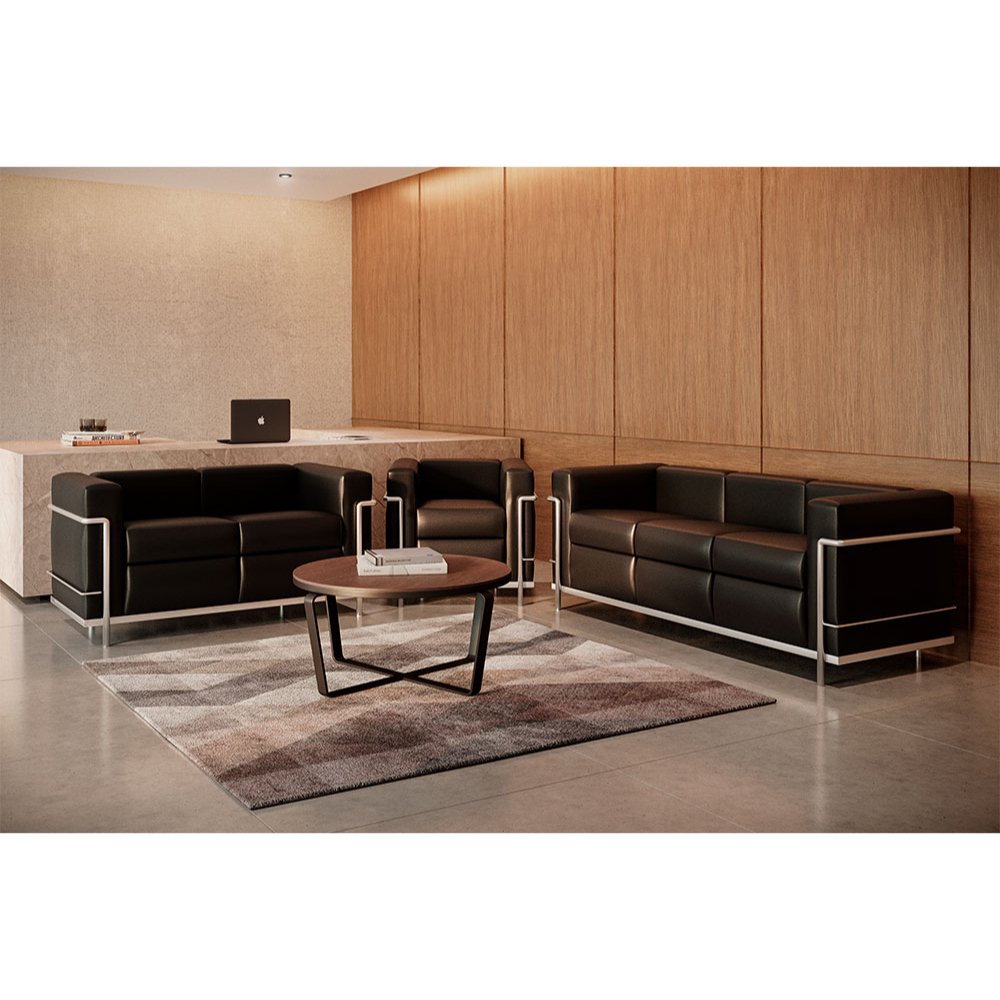 Techno Sofa Cubic Sala Espera Hotel - CUBIC 3P Addison - Techno - NOGAL BEAT -