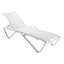 Tumbona para Áreas de Exterior y Terrazas con Alberca 5 Posiciones - RESOL SAND - Blanco - Aluminio con Textilene y Apilable - 59586 - Resol - NOGAL BEAT - Camastro