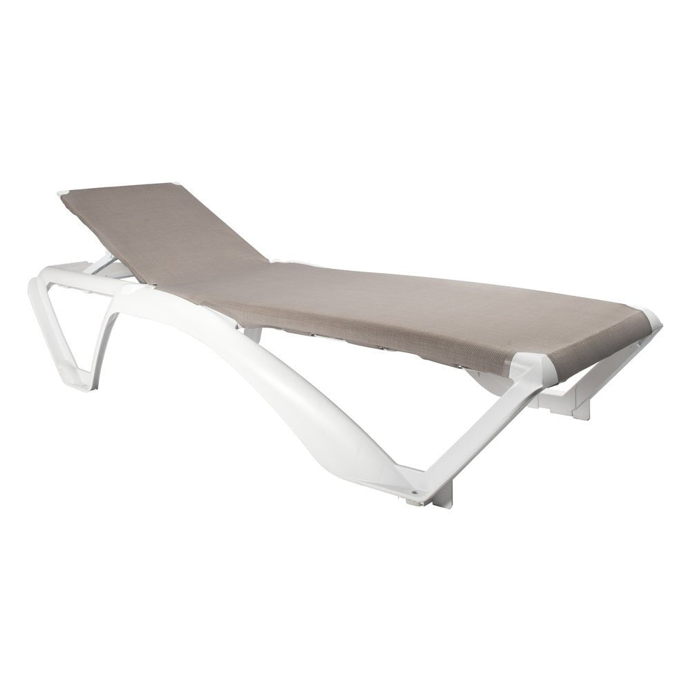 Tumbona para Áreas de Exterior y Terrazas con Alberca Reclinable - RESOL MARINA CLUB - Varios Colores - Protección UV Ruedas Traseras y Tacos Antideslizantes - 5577 - Resol - NOGAL BEAT - Camastro