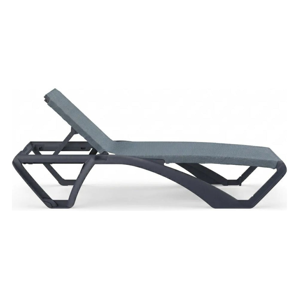 Tumbona para Áreas de Exterior y Terrazas con Alberca Reclinable - RESOL MARINA CLUB - Varios Colores - Protección UV Ruedas Traseras y Tacos Antideslizantes - 5580 - Resol - NOGAL BEAT - Camastro