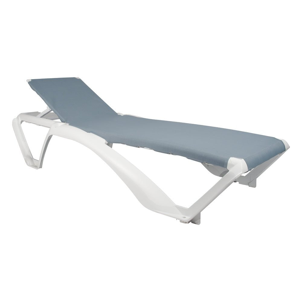 Tumbona para Áreas de Exterior y Terrazas con Alberca Reclinable - RESOL MARINA CLUB - Varios Colores - Protección UV Ruedas Traseras y Tacos Antideslizantes - 5576 - Resol - NOGAL BEAT - Camastro