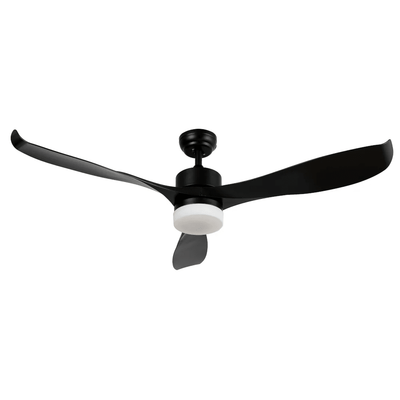 Ventilador Decorativo de Techo para Oficina - MASTERFAN FENIX 52 - Negro - 3 Aspas Áreas Grandes - FENIX 52 - Masterfan - NOGAL BEAT - Ventilador Decorativo